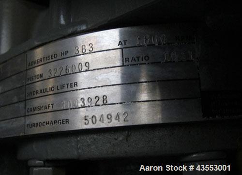 Used Katolight 250 kW Natural Gas Generator Set, model 250FR24, serial #8052011, Cummins model GTA855B engine rated 383 hp @ 1800 rpm, serial #11839337. 3/60/277/480V. 400 Amp main line circuit break...
