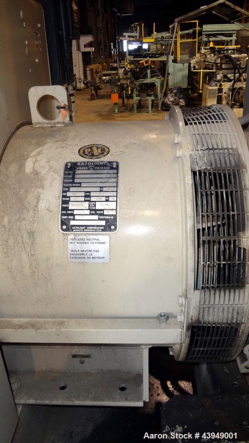 Used Katolite 250 kW standby (220kW Prime) diesel generator set, model D250FPV4, SN-LM23961385193-1002. Volvo TAD1031GE engine 381 HP @ 1800 RPM, SN-2100318383. 3/60/120/208V reconnectable to other v...