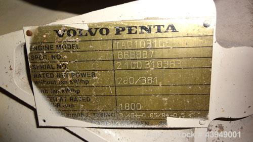 Used Katolite 250 kW standby (220kW Prime) diesel generator set, model D250FPV4, SN-LM23961385193-1002. Volvo TAD1031GE engine 381 HP @ 1800 RPM, SN-2100318383. 3/60/120/208V reconnectable to other v...
