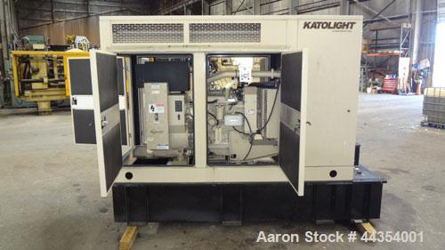 Used Katolight 25 kW standby (20kW prime) diesel generator set model D25FDJ4T2, SN-140382. John Deere model 4042TF270 engine rated 48 HP @ 1800 RPM, emissions EPA Tier 2 certified. UL 2200 package. 1...