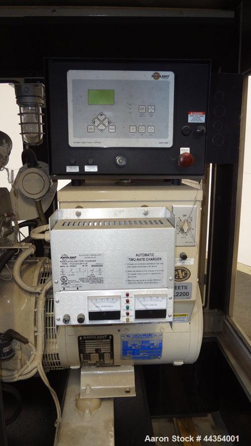 Used Katolight 25 kW standby (20kW prime) diesel generator set model D25FDJ4T2, SN-140382. John Deere model 4042TF270 engine rated 48 HP @ 1800 RPM, emissions EPA Tier 2 certified. UL 2200 package. 1...