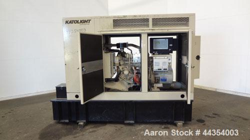 Used Katolight 25 kW standby (20kW prime) diesel generator set model D25FDJ4T2 SN-140983-0107. John Deere model 4042TF270 engine rated 48 HP @ 1800 RPM, emissions EPA Tier 2 certified. UL 2200 packag...