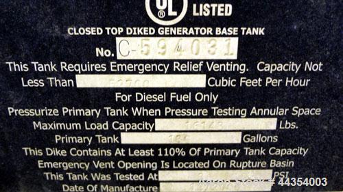 Used Katolight 25 kW standby (20kW prime) diesel generator set model D25FDJ4T2 SN-140983-0107. John Deere model 4042TF270 engine rated 48 HP @ 1800 RPM, emissions EPA Tier 2 certified. UL 2200 packag...