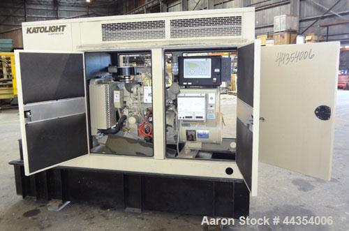 Used Katolight 25 kW standby (20kW prime) diesel generator set model D25FDJ4T2 SN-140919-0107. John Deere model 4042TF270 engine rated 48 HP @ 1800 RPM, emissions EPA Tier 2 certified. UL 2200 packag...
