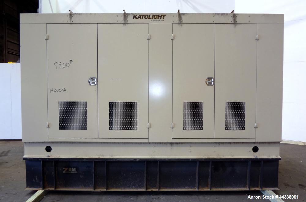 Used Katolight 500 kW standby diesel generator set, model D500FPV4, SN-102590-1204. Volvo model TAD 1631GE engine rated 768 HP @ 1800 RPM, SN-2160050396. 3/60/120/208V, 12 lead reconnectable to other...
