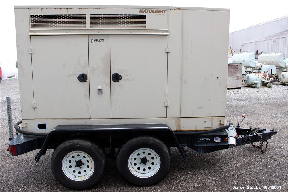 Used Katolight / John Deere 50 kW standby portable /trailered diesel generator set, model D50FGJ4, SN-105660111204. John Deere model 5030TF270 engine rated 80 HP at 1800 RPM, SN-PE5030T028692. 1/60/1...