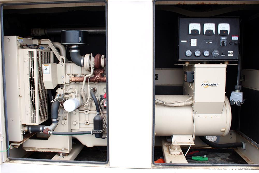Used Katolight / John Deere 50 kW standby portable /trailered diesel generator set, model D50FGJ4, SN-105660111204. John Deere model 5030TF270 engine rated 80 HP at 1800 RPM, SN-PE5030T028692. 1/60/1...