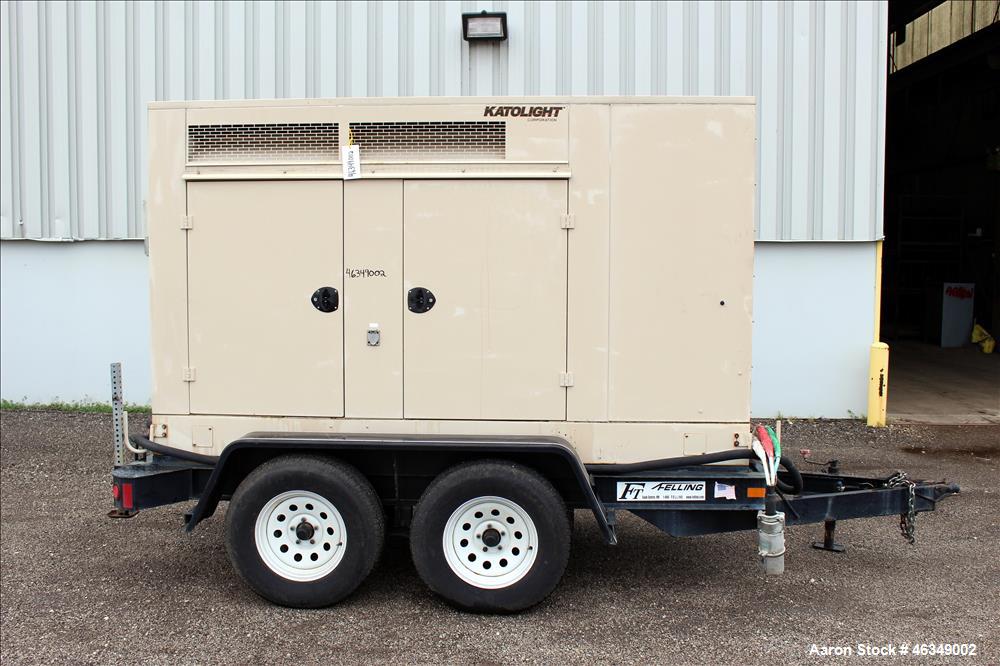 Used- Katolight / John Deere 50 kW portable / trailered diesel generator