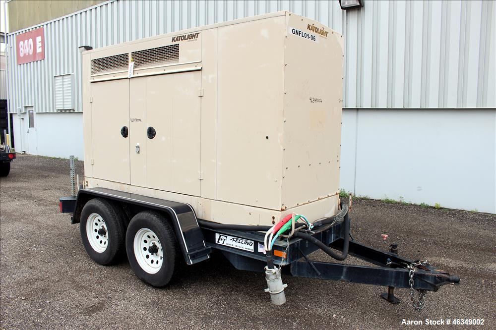 Used- Katolight / John Deere 50 kW portable / trailered diesel generator