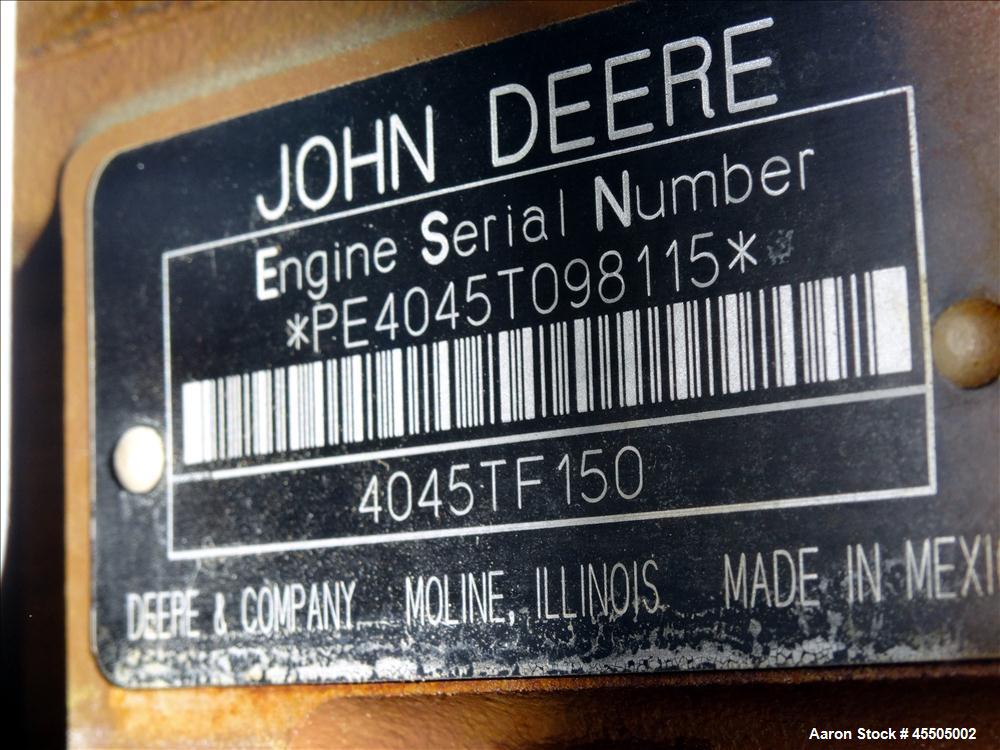 Used John Deere/Katolight 50 kW Standby Diesel Generator Set, Model D50FPJ4