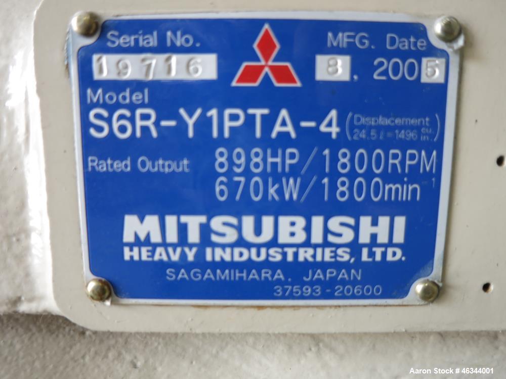 Used Katolight / Mitsubishi 600 kW diesel generator, model D600FRY4. Mitsubishi