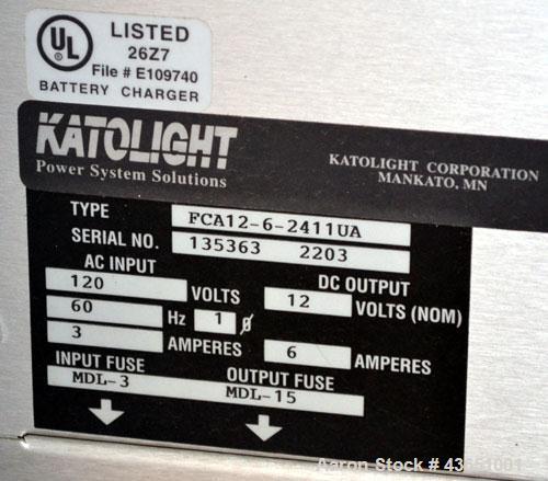 Used Katolite 125 kW Standby Natural Gas Generator Set. Katolight model NL125FPG4 SN-GEN0916DTS. GM 8.1 Liter engine rated 210 HP @ 1800 RPM SN-8.1L-07408. 3/60/120/208V 12 lead reconnectable. 400 Am...