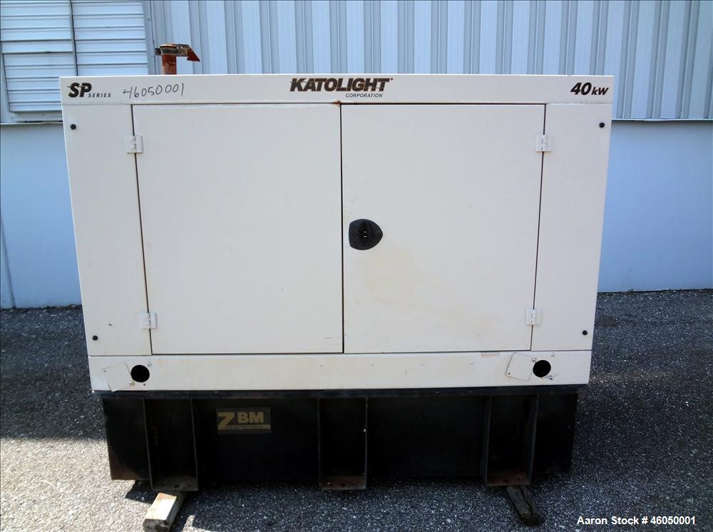 Used Katolight 40 kW standby diesel generator set, model SED40FGJ4, SN-104520-1204. John Deere 4045DF150 engine, SN-PE4045D415478. 1/60/120/240V, reconnectable to 3/60/208/240/277/480V. 175 Amp main-...