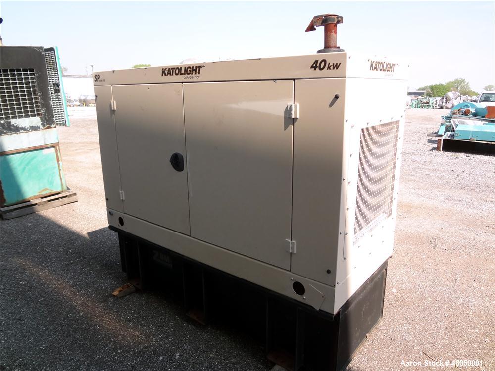 Used Katolight 40 kW standby diesel generator set, model SED40FGJ4, SN-104520-1204. John Deere 4045DF150 engine, SN-PE4045D415478. 1/60/120/240V, reconnectable to 3/60/208/240/277/480V. 175 Amp main-...