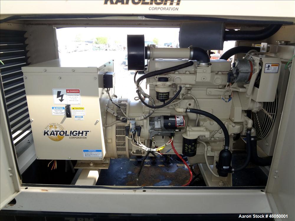 Used- Katolight 40 kW standby diesel generator set, model SED40FGJ4, SN-104520-1204. John Deere 4045DF150 engine, SN-PE4045D...