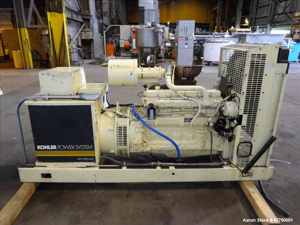 Used Kohler 100kW diesel generator, model 100R0ZJ81 John Deere 6059TF001 engine