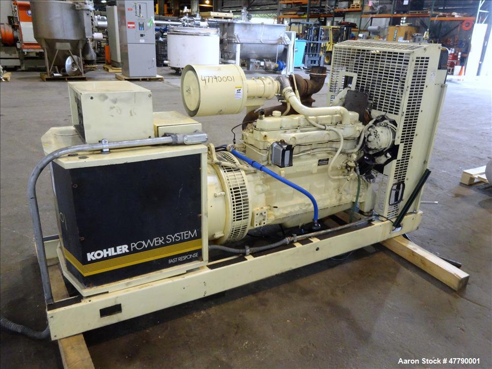 Used Kohler 100kW diesel generator, model 100R0ZJ81 John Deere 6059TF001 engine
