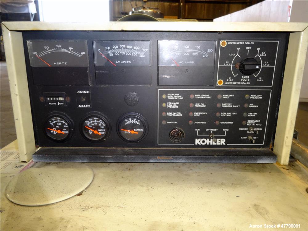 Used Kohler 100kW diesel generator, model 100R0ZJ81 John Deere 6059TF001 engine