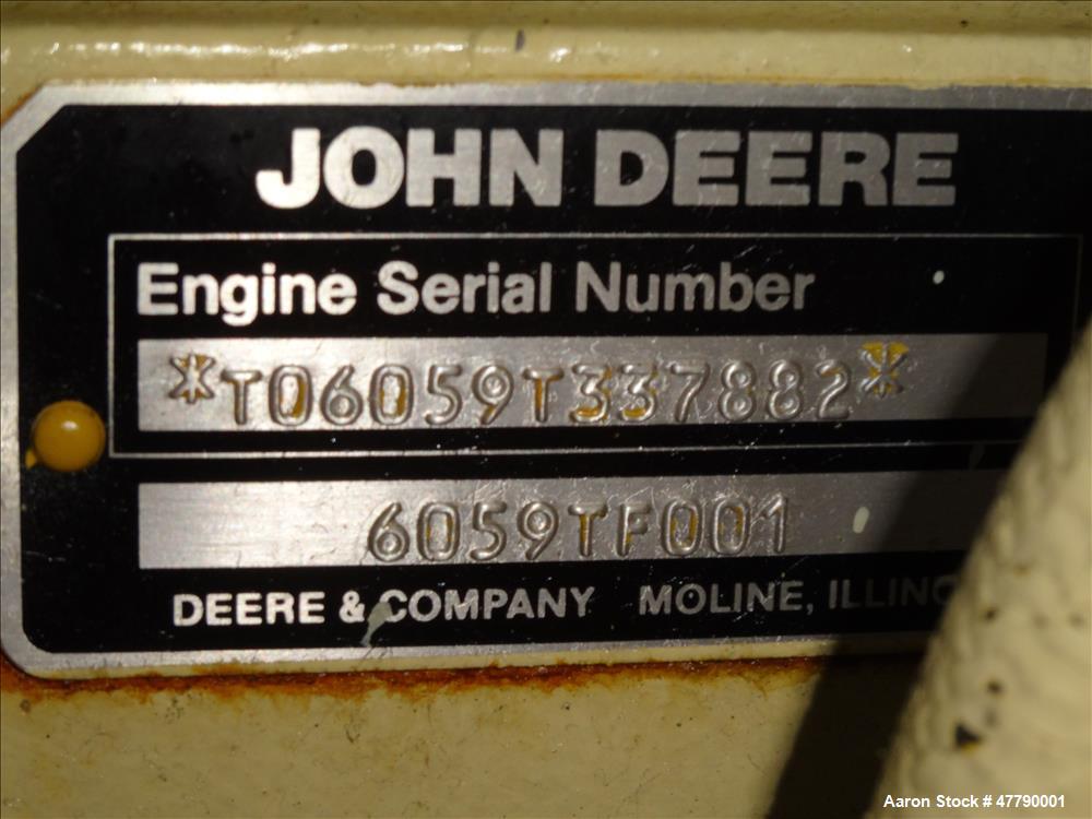 Used Kohler 100kW diesel generator, model 100R0ZJ81 John Deere 6059TF001 engine