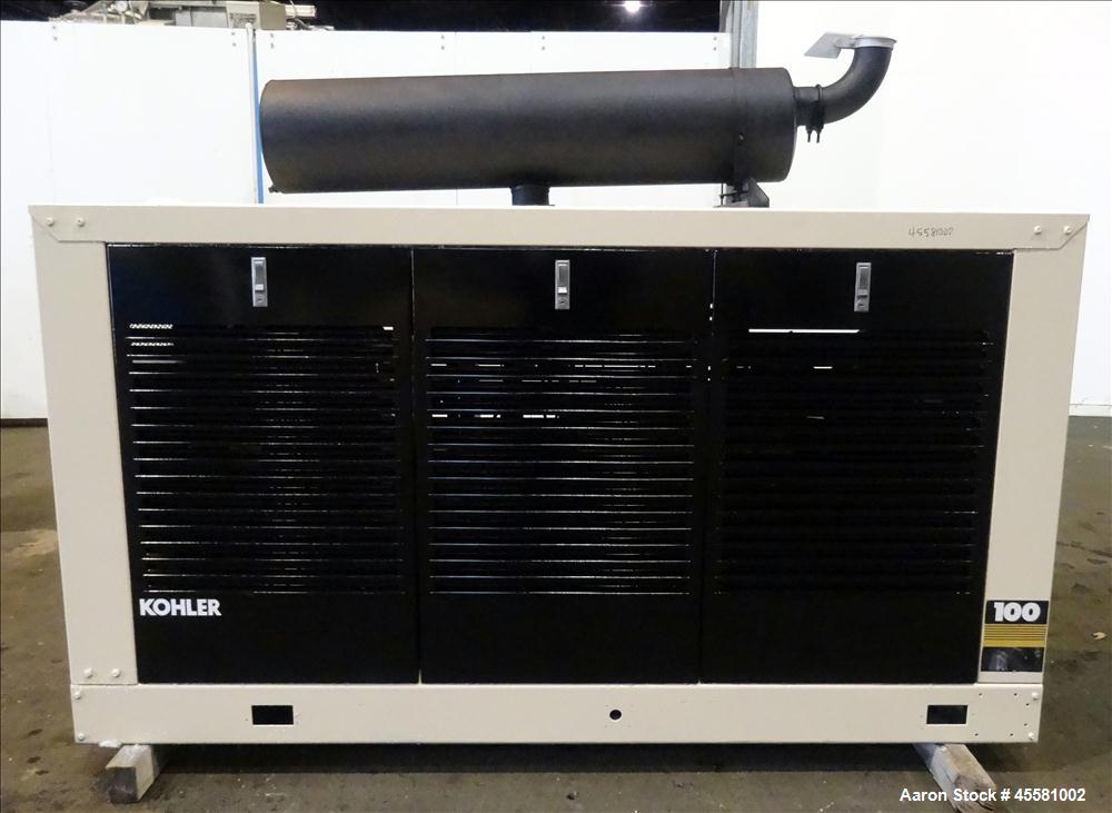 Used Kohler 100 kW Standby Natural Gas Generator Set, Model 100RZ72