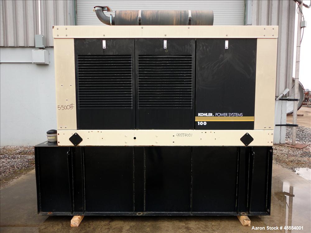 Used Kohler 110 kW Standby Diesel Generator Set, Model 100REOZJB