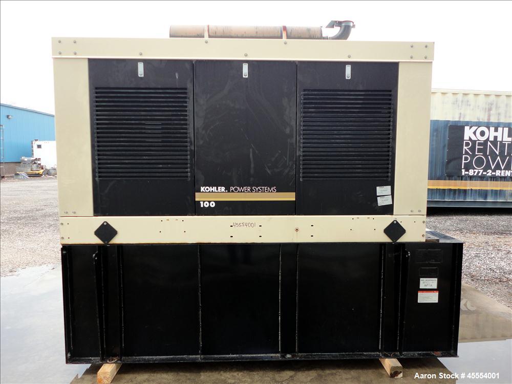Used Kohler 110 kW Standby Diesel Generator Set, Model 100REOZJB