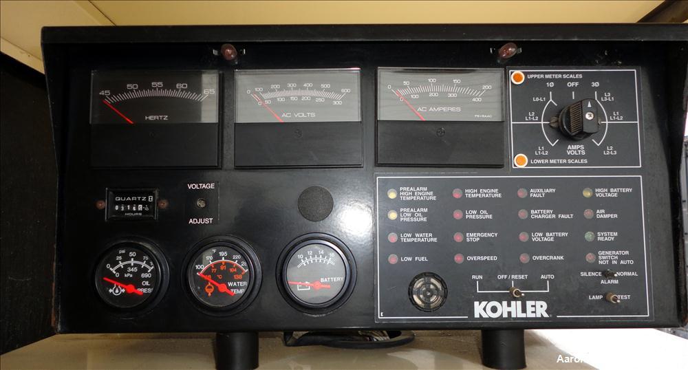 Used Kohler 110 kW Standby Diesel Generator Set, Model 100REOZJB