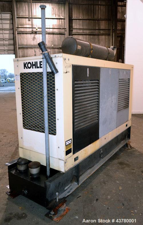 Used Kohler 100 kW standby diesel generator set, model 100REOZJ SN-626163.John Deere model 6068TF250 engine rated 166 HP @ 1800 RPM. 3/60/277/480V, currently set up for 480V, 12 lead reconnectable. 1...