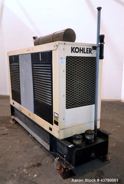 Used Kohler 100 kW standby diesel generator set, model 100REOZJ SN-626163.John Deere model 6068TF250 engine rated 166 HP @ 1800 RPM. 3/60/277/480V, currently set up for 480V, 12 lead reconnectable. 1...
