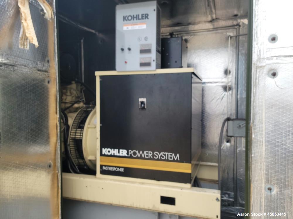 Used- Kohler 100kW standby diesel generator set, Model 100ROZJ, SN-682687. John Deere model 6059TF003 engine, SN-CD6059T4092...