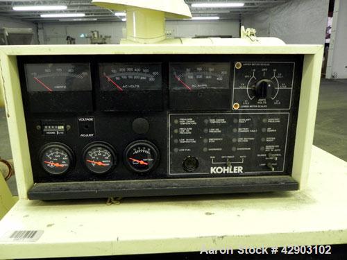 Used Kohler 90kW continuous rated natural gas generator set.Kohler model 100RZ288, SN-299191. Ford model LSG-8751-6005-A engine, SN-05122 A-07. 3/60/120/280V. RB.Heat exchanger cooled via Young model...