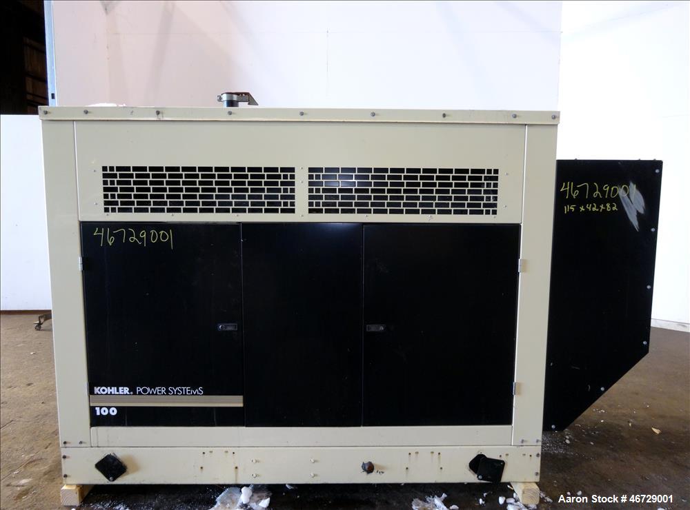 Used Kohler 100 kW natural gas generator model 100RZG, GM 8.1L engine