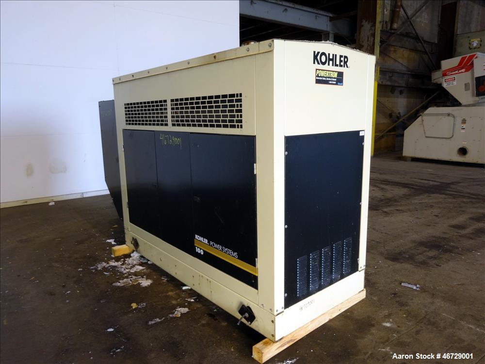 Used Kohler 100 kW natural gas generator model 100RZG, GM 8.1L engine