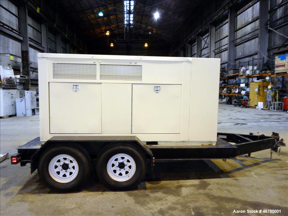 Used Kohler 90 kW standby (85 kW prime) natural gas portable / trailered genera