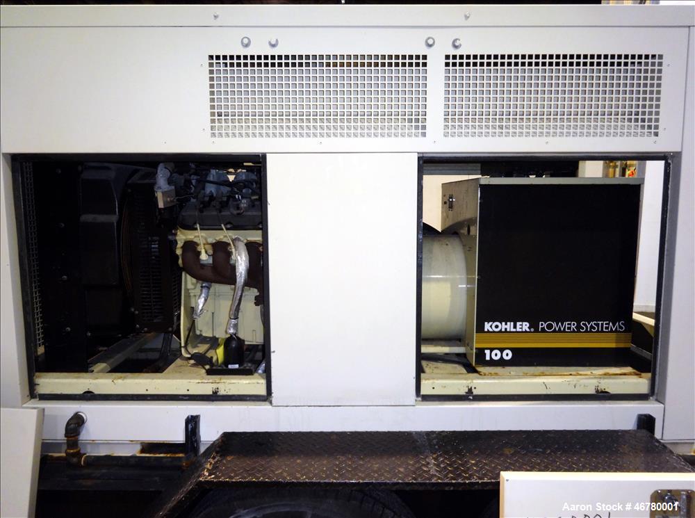 Used Kohler 90 kW standby (85 kW prime) natural gas portable / trailered genera