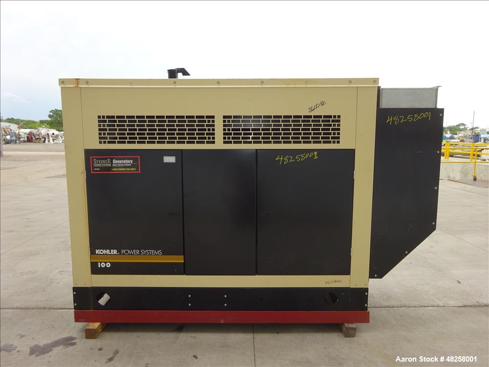 Used Kohler 100 kW  Natural Gas Generator, Model 100RZG. GM 8.1L engine