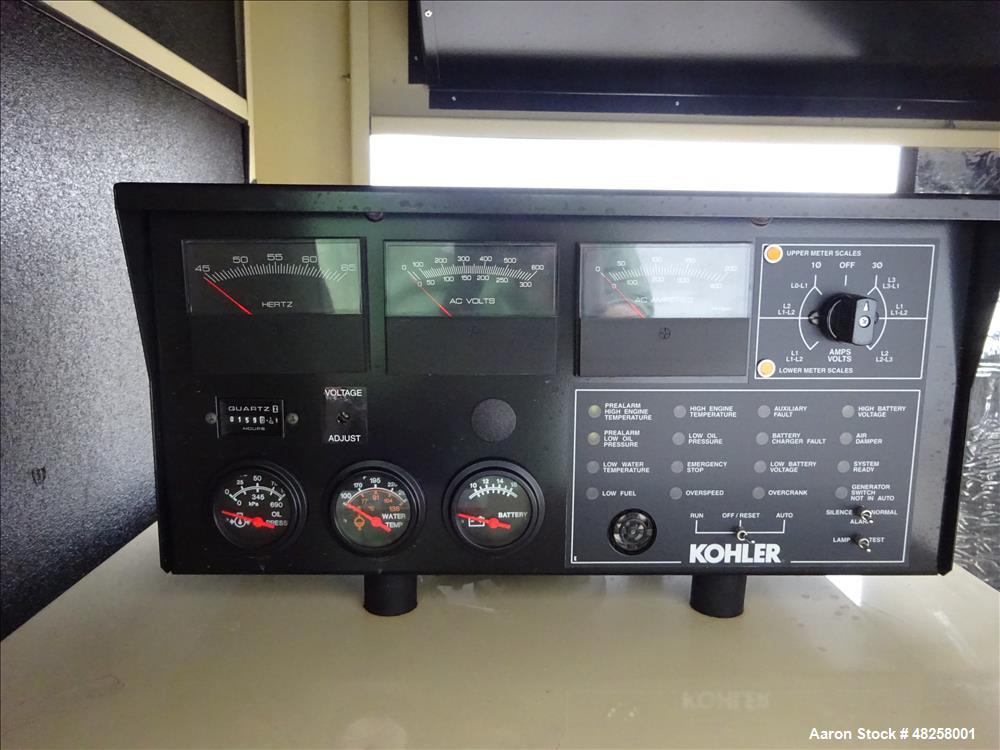 Used Kohler 100 kW  Natural Gas Generator, Model 100RZG. GM 8.1L engine