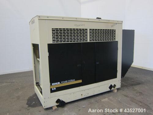 Used Kohler 80 kW Standby Diesel Generator Set, model 80REOZJB, serial #2074966. John Deere model 4045TF250 engine rated 134 hp @ 1800 rpm, EPA Tier I certified, serial #PE4045T515508. 3/60/277/480V....