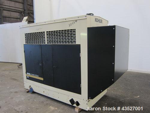 Used Kohler 80 kW Standby Diesel Generator Set, model 80REOZJB, serial #2074966. John Deere model 4045TF250 engine rated 134 hp @ 1800 rpm, EPA Tier I certified, serial #PE4045T515508. 3/60/277/480V....