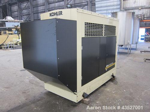 Used Kohler 80 kW Standby Diesel Generator Set, model 80REOZJB, serial #2074966. John Deere model 4045TF250 engine rated 134 hp @ 1800 rpm, EPA Tier I certified, serial #PE4045T515508. 3/60/277/480V....