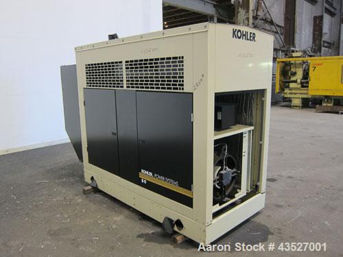 Used Kohler 80 kW Standby Diesel Generator Set, model 80REOZJB, serial #2074966. John Deere model 4045TF250 engine rated 134 hp @ 1800 rpm, EPA Tier I certified, serial #PE4045T515508. 3/60/277/480V....