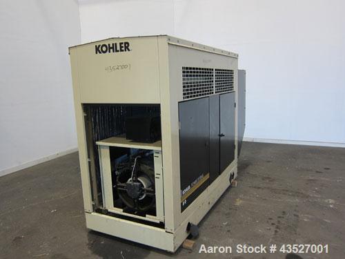 Used Kohler 80 kW Standby Diesel Generator Set, model 80REOZJB, serial #2074966. John Deere model 4045TF250 engine rated 134 hp @ 1800 rpm, EPA Tier I certified, serial #PE4045T515508. 3/60/277/480V....