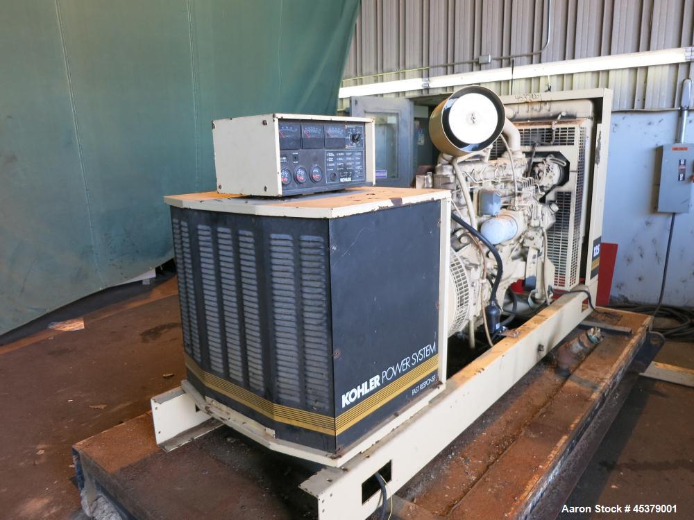Used Kohler 125kW Standby Diesel Generator Set, Model 125R0ZJ71
