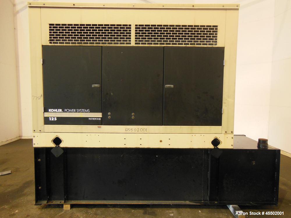 Used Kohler 125kW Standby Diesel Generator Set, Model 125REOZJB