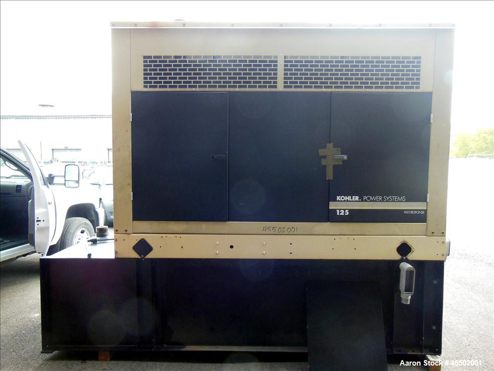 Used Kohler 125kW Standby Diesel Generator Set, Model 125REOZJB