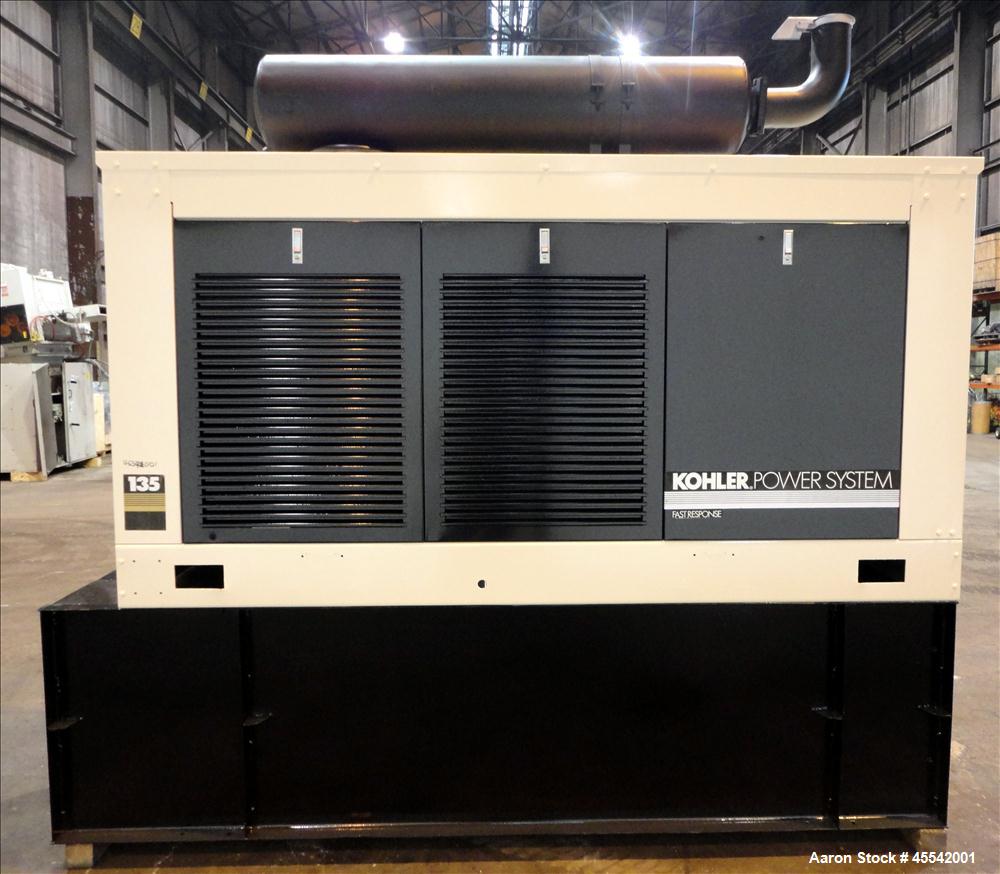 Used Kohler 135 kW Standby Diesel Generator Set, Kohler Model 135ROZJ