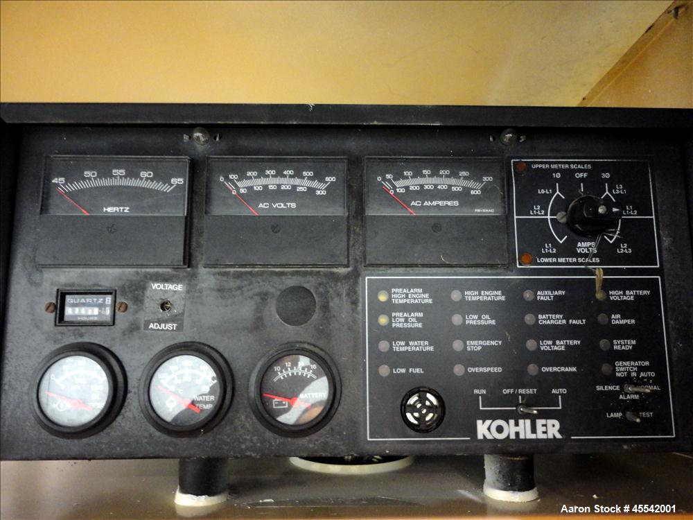 Used Kohler 135 kW Standby Diesel Generator Set, Kohler Model 135ROZJ