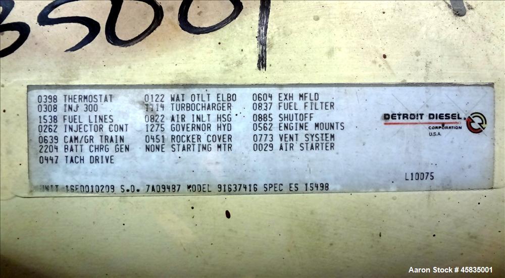 Used Kohler 1500 kW Diesel Generator, 1500ROZD71, Detroit Diesel 16V-149TIB