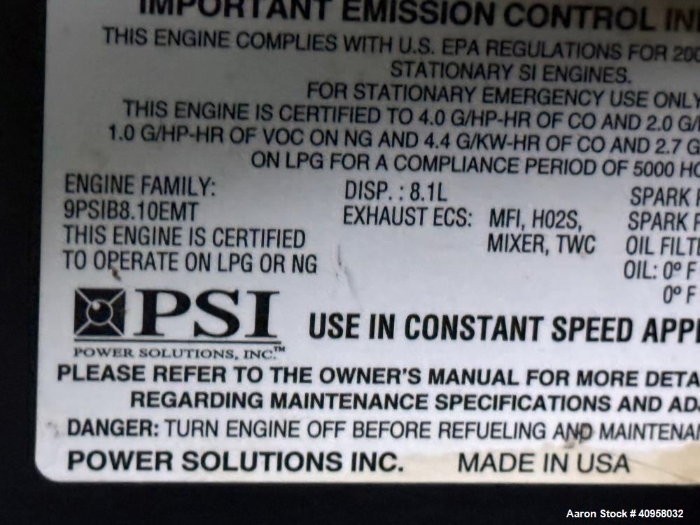 Used Kohler 150REZG Natural Gas Generator | 150 kW Standby Power Generator