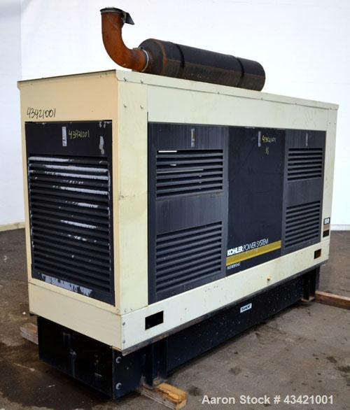Used Kohler 150kW Diesel Generator Set. Model 150ROZJ, SN-397222. John Deere model 6081AF001 engine, SN-RG6081A052960. 3/60/120/208. 600 Amp main-line circuit breaker. Weather Enclosure.Tramont model...